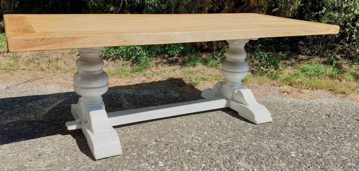 Robuuste Klooster Eetkamertafel - Eikenhout, Ophalen