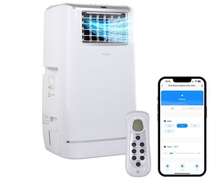 FlinQ Slimme Airco | 13000 BTU, Ophalen, Minder dan 60 m³, Timer, 3 snelheden of meer