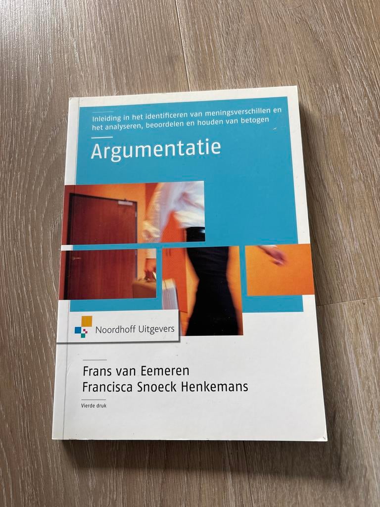 Argumentatie - Frans van Eemeren, Francisca Snoeck Henkemans, Ophalen of Verzenden, Gamma, Zo goed als nieuw, HBO