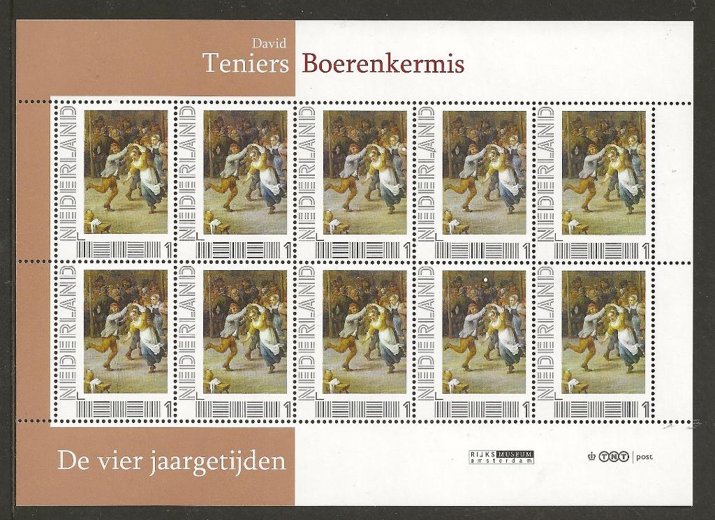 Vel 4 jaargrijden, Teniers, Boerenkermis, postfris,, Ophalen of Verzenden, Postfris