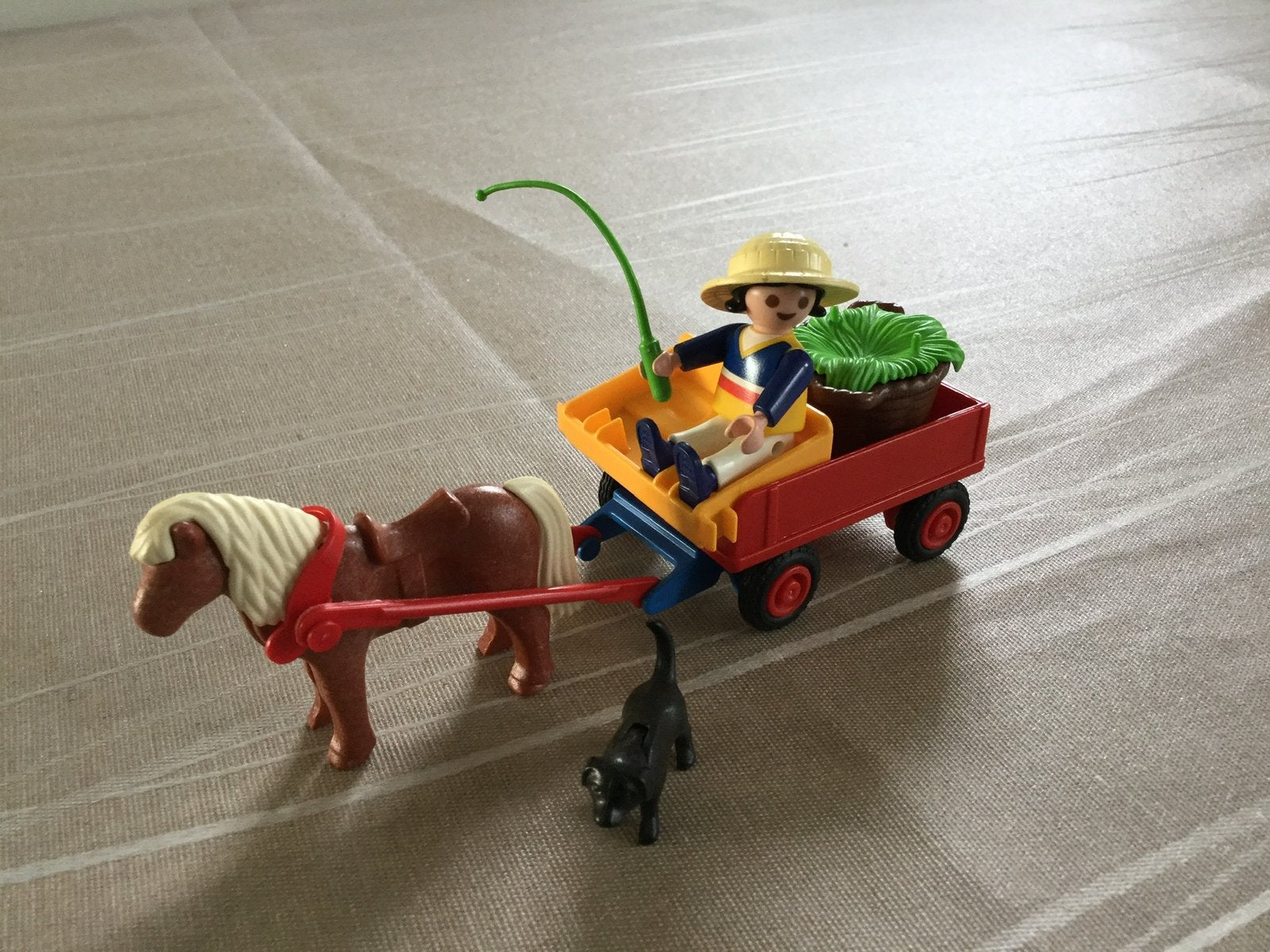 Playmobil kinder ponywagen., Ophalen of Verzenden, Zo goed als nieuw