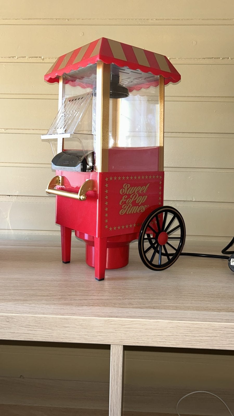 Popcornmachine 'Sweet & Pop Times' met popcorn bak, Overige typen, Kunststof, Ophalen of Verzenden, Zo goed als nieuw