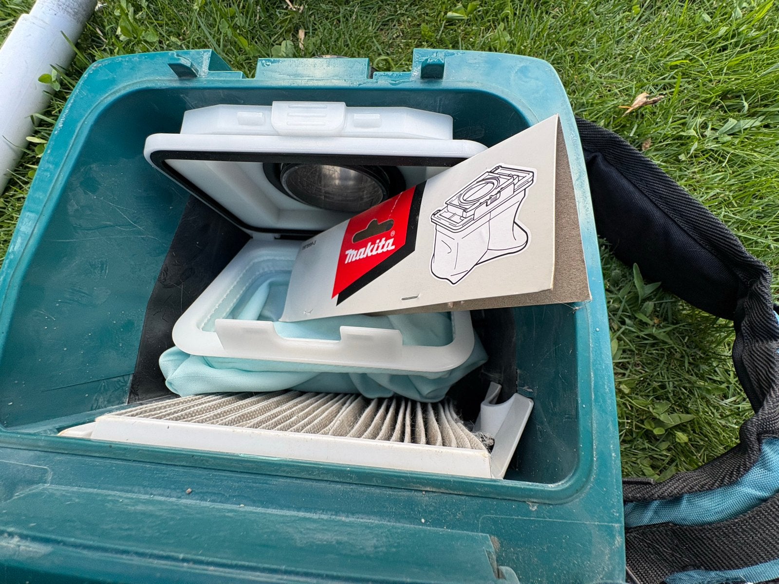 Makita DVC260 Rugstofzuiger, Ophalen of Verzenden, Gebruikt