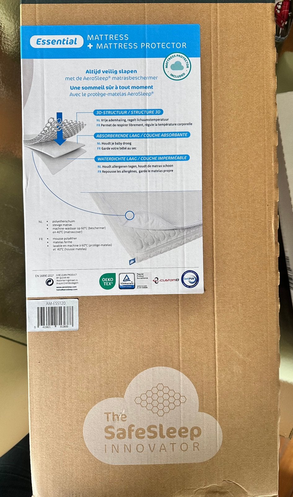Aerosleep matras met twee bij passende hoeslaken, Ophalen of Verzenden, Nieuw, Ledikant