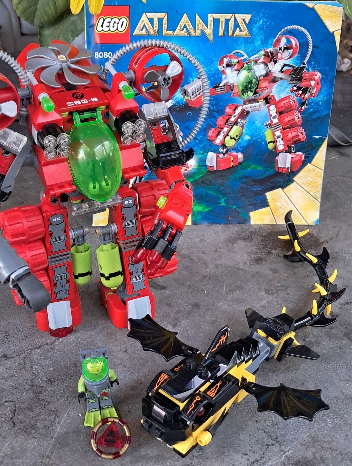 LEGO Atlantis Onderwaterrobot 8080 met minifiguur, Ophalen of Verzenden, Gebruikt, Overige merken