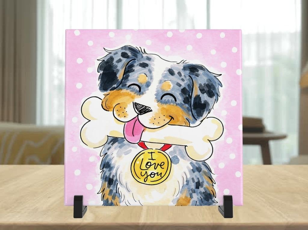 Australian Shepherd Tegel - Blond Stijl, Verzenden, Nieuw