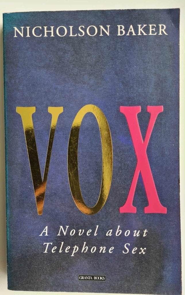 Vox, a novel about telephone sex- Nicholson Baker, Ophalen of Verzenden, Gelezen, Fictie
