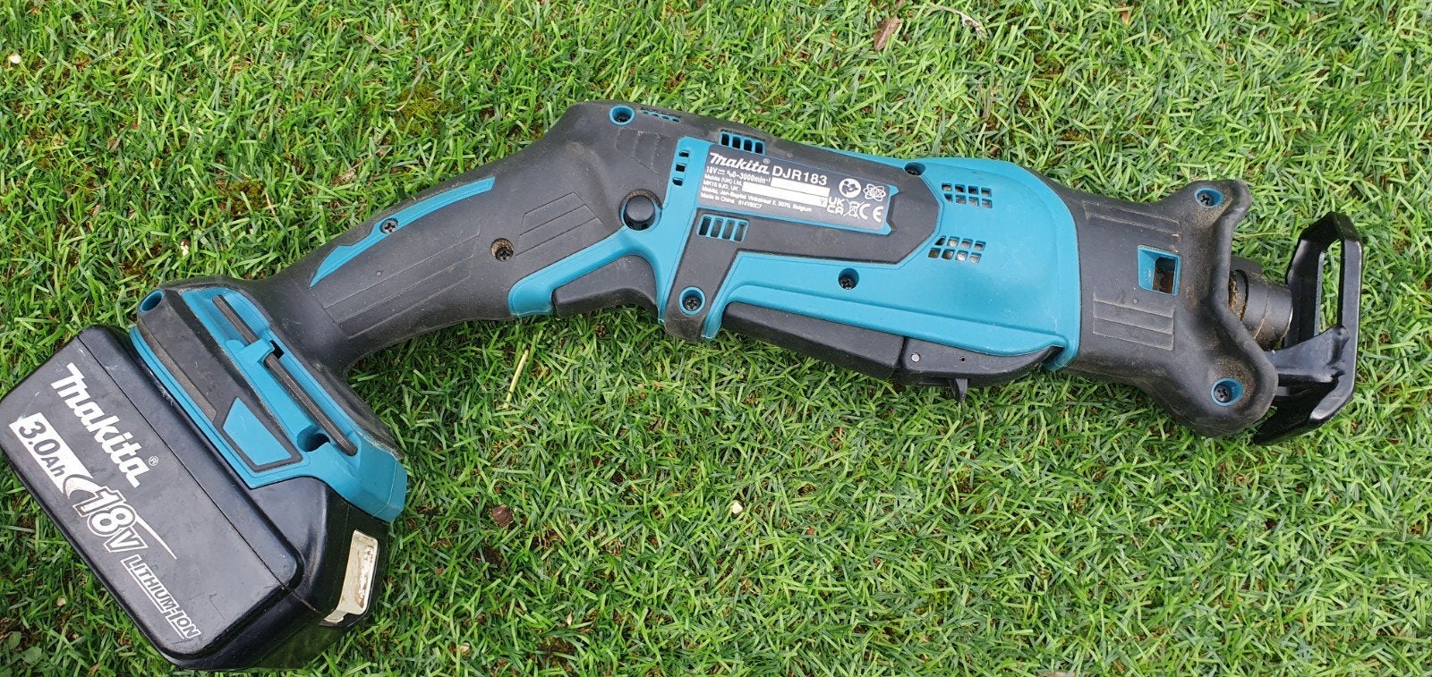 Makita DJR183 Reciprozaag 18V - met Accu, Gebruikt, 70 mm of meer, Ophalen of Verzenden, Makita