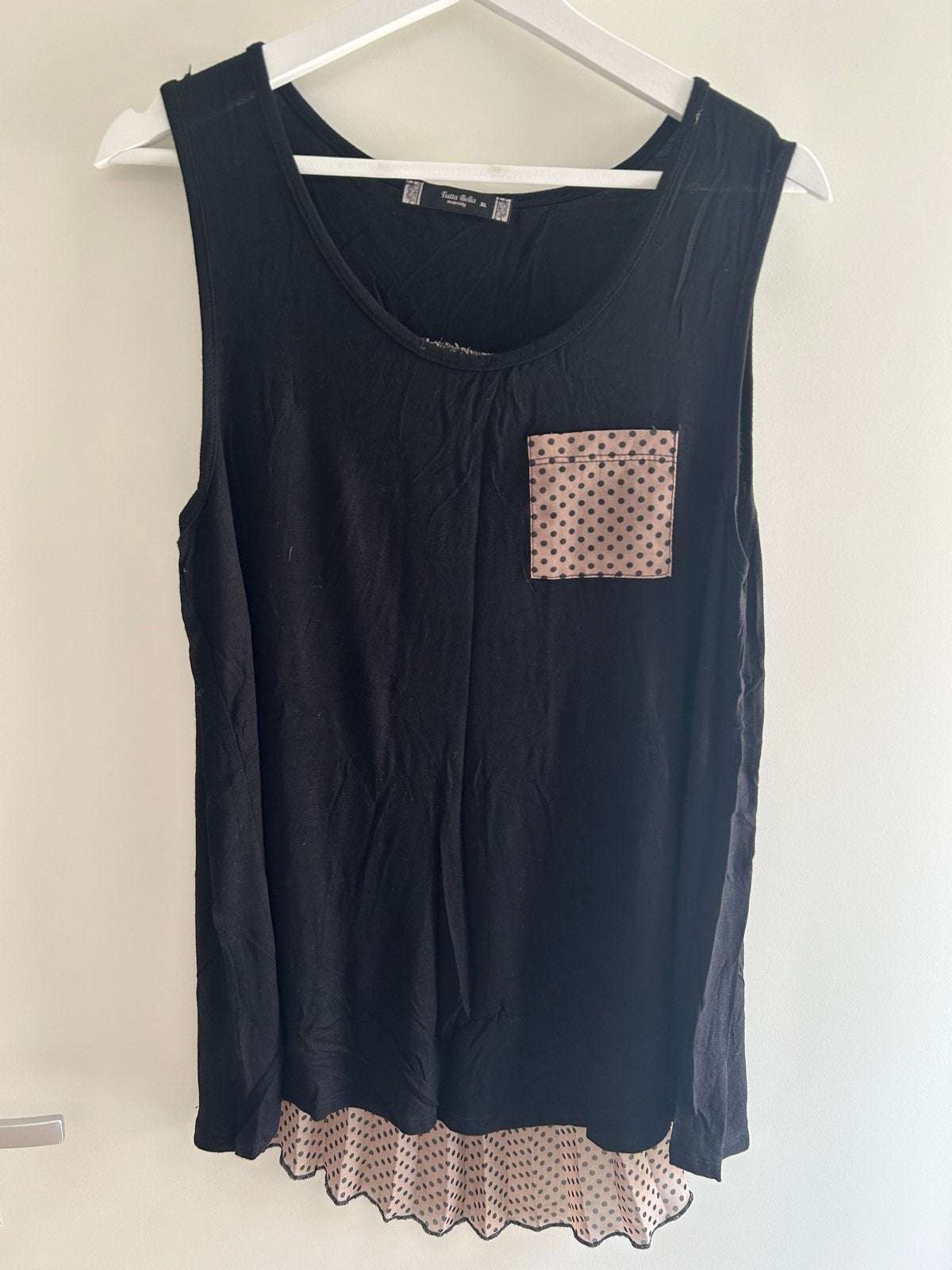 Tutta Bella Maternity jurk XL - Zwart met beige stippen, Maat 46/48 (XL) of groter, Ophalen of Verzenden, Gedragen, Jurk