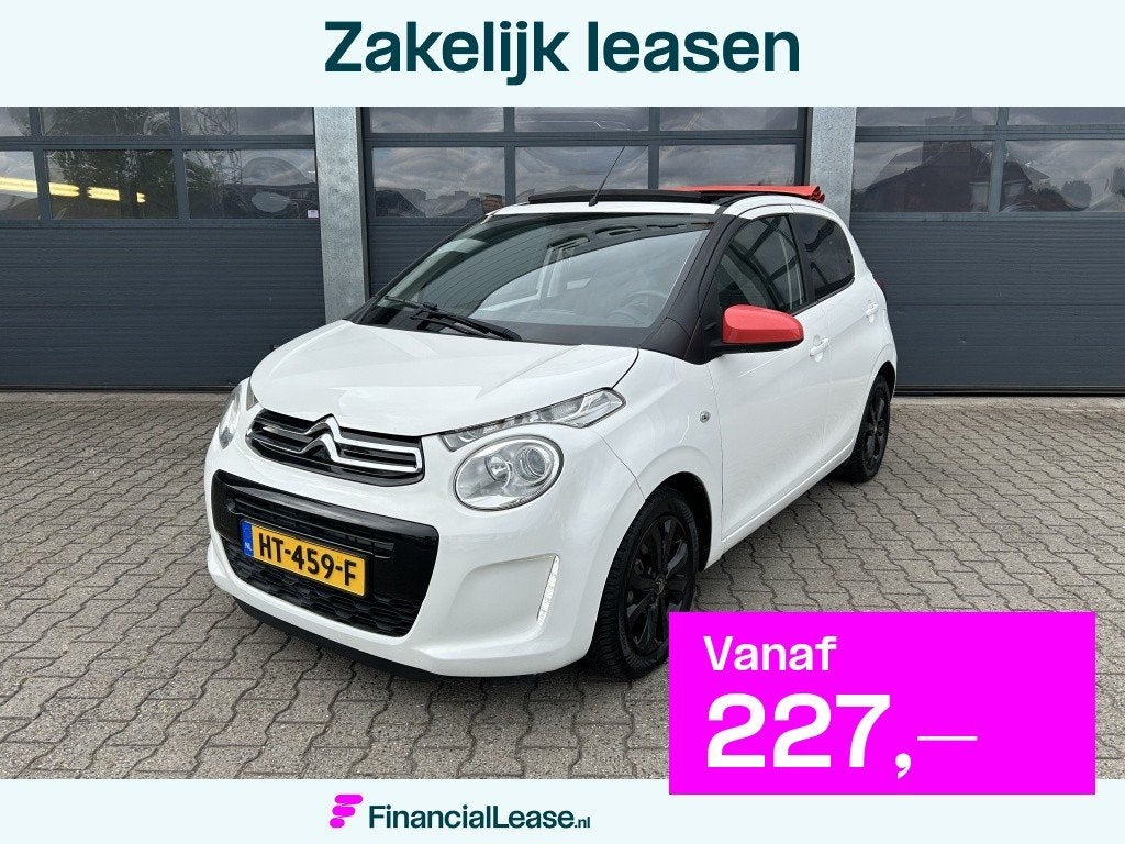 Citroën C1 1.0 VTi 68pk ETG Airscape Shine, Automaat, Stof, Gebruikt, Zwart
