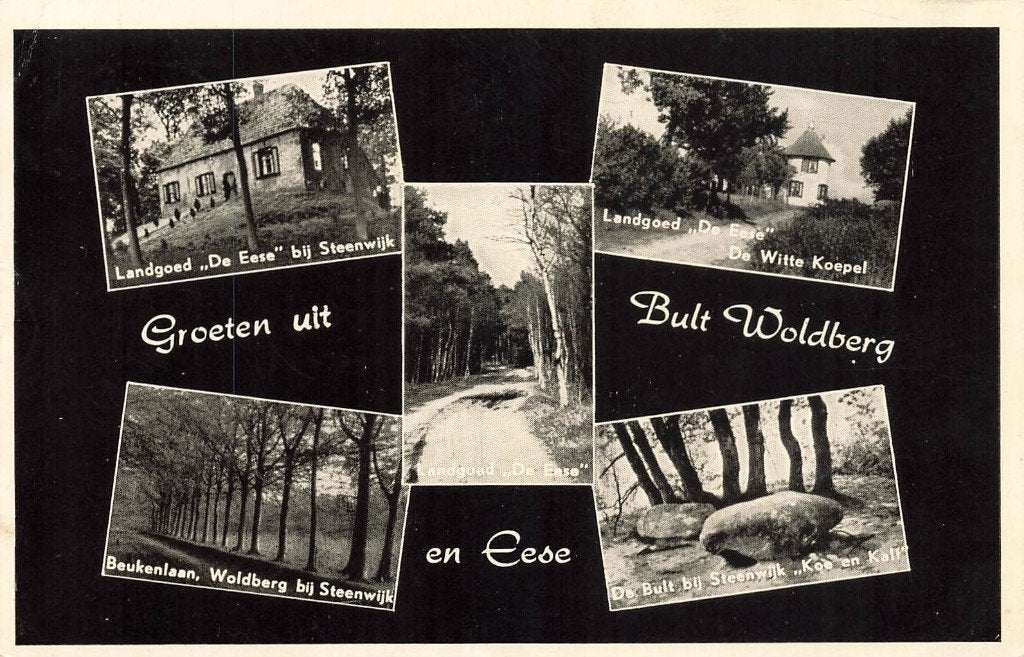 Groeten uit Bult Woldberg en Eese, Verzamelen, Ophalen of Verzenden, 1940 tot 1960, Gelopen, Overijssel