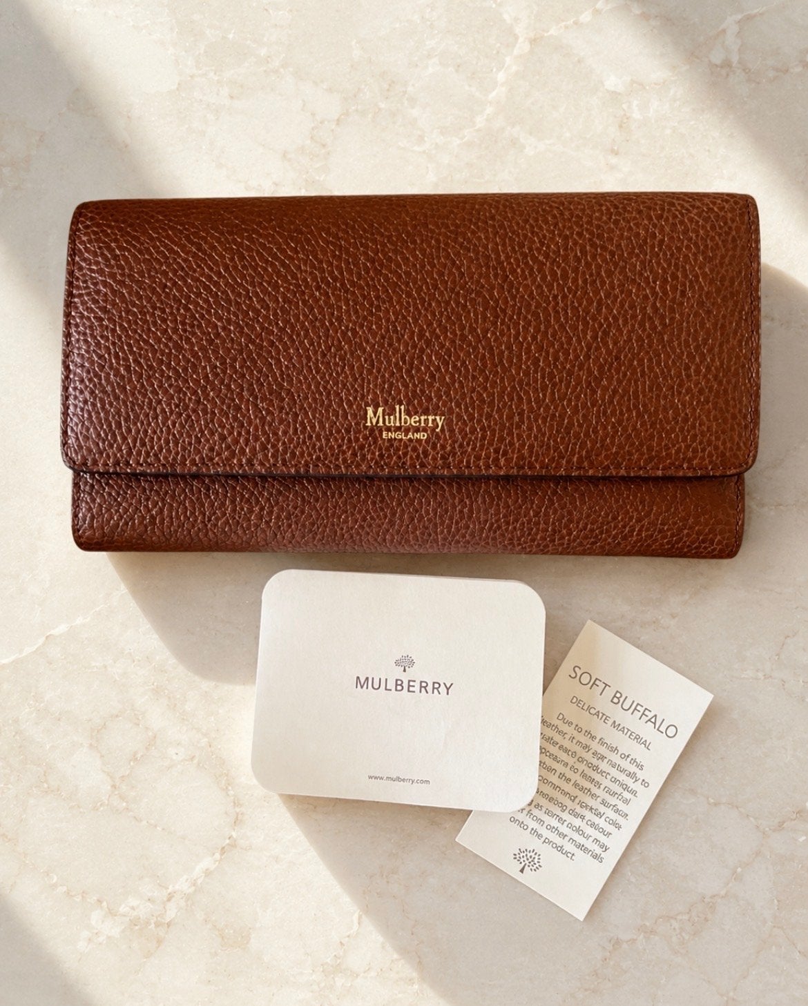 Mulberry Continental Portemonnee - Nieuw - cognac bruin, Overige merken, Bruin, Nieuw, Ophalen of Verzenden