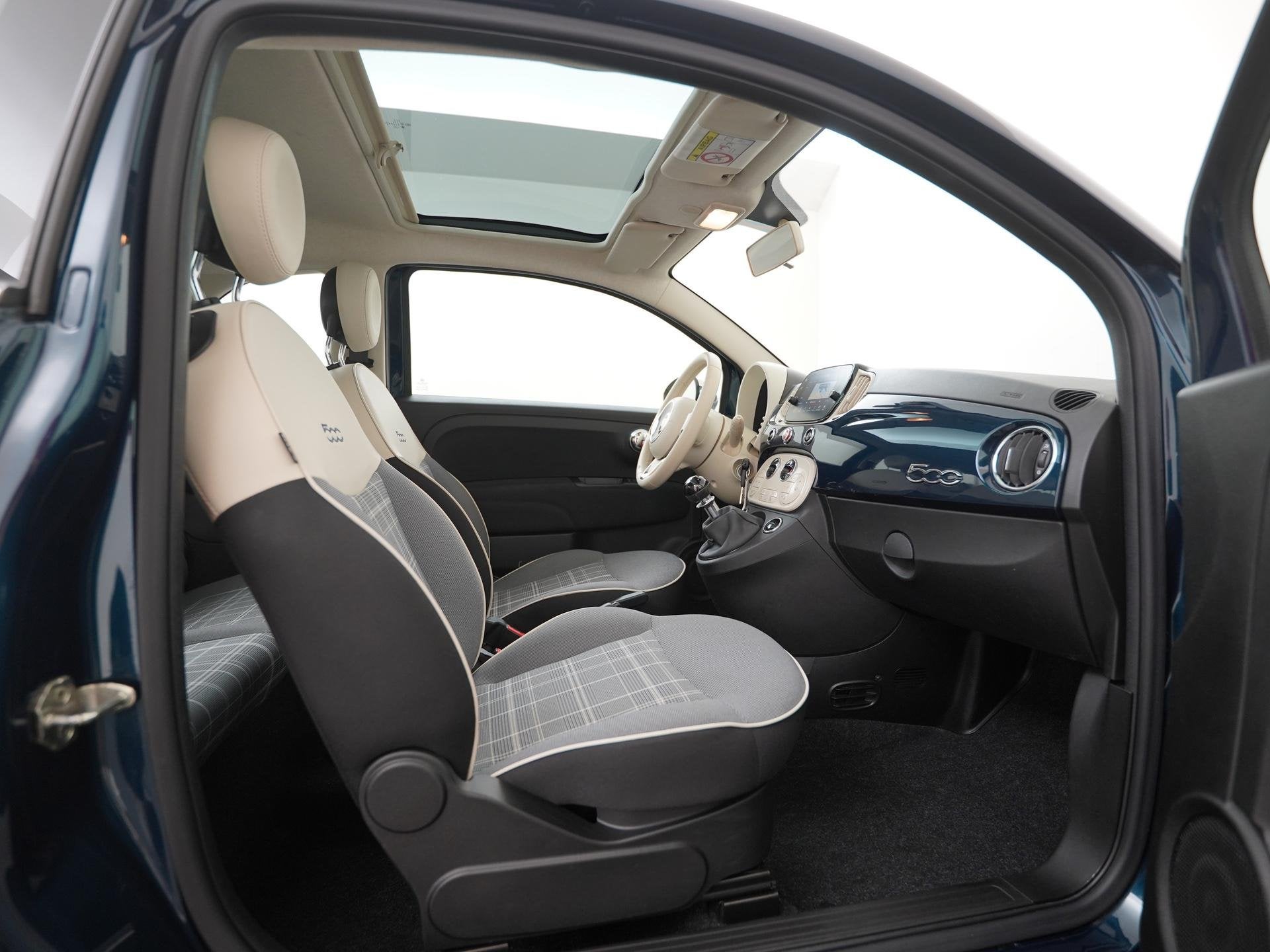 Fiat 500 1.2 Lounge | Panoramadak | Navigatie | Digital Cock, Voorwielaandrijving, 12 maanden, Stof, Gebruikt