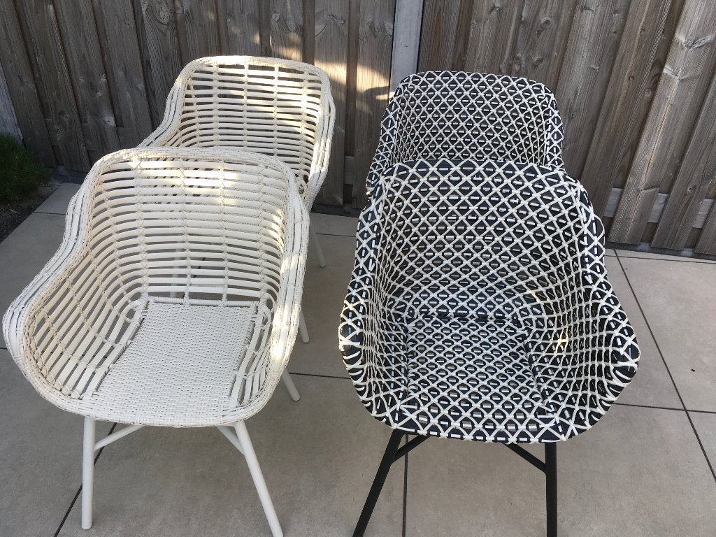 Te koop aangeboden 4 Hartman dining tuinstoelen, Tuin en Terras, Tuinstoelen, Ophalen, Gebruikt, Aluminium