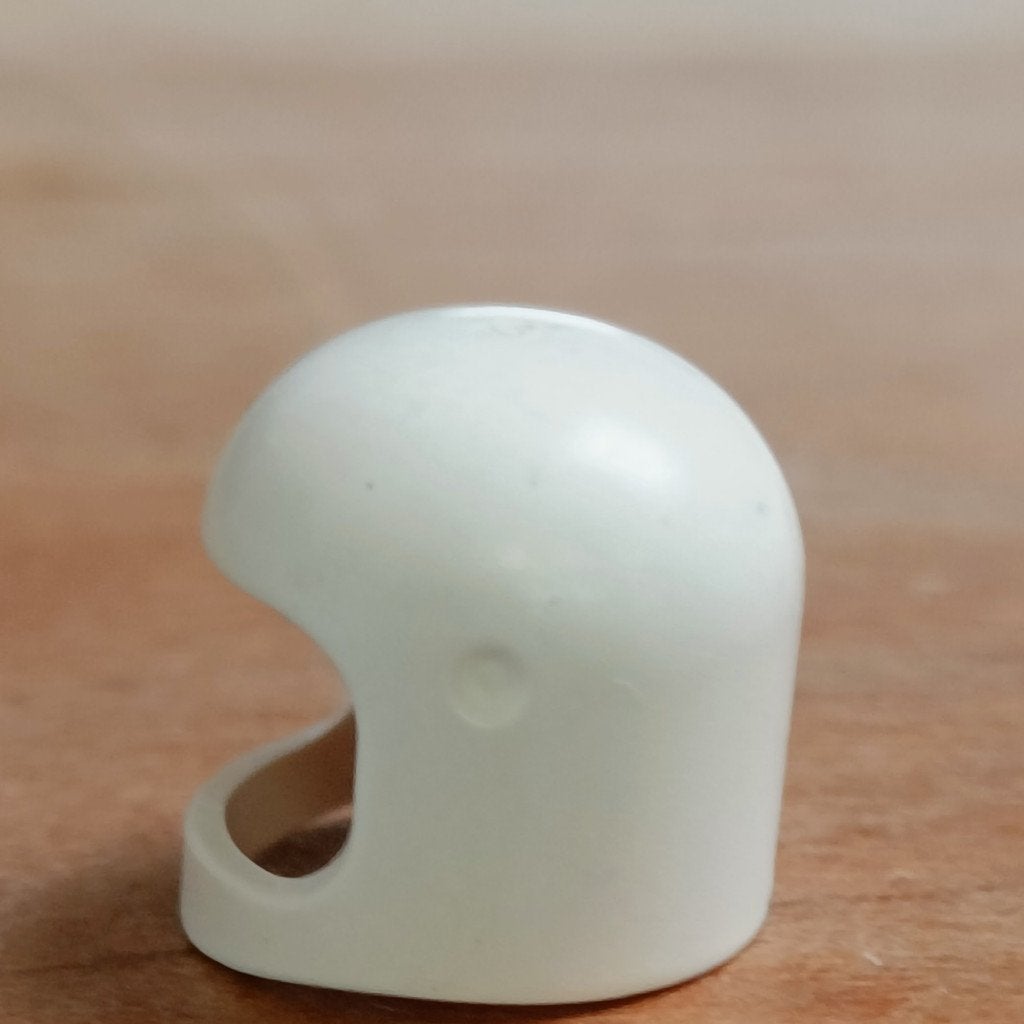 Lego White Minifigure, Headgear Helmet Space  Town with Thin, Gebruikt, Lego, Accessoire, Ophalen of Verzenden