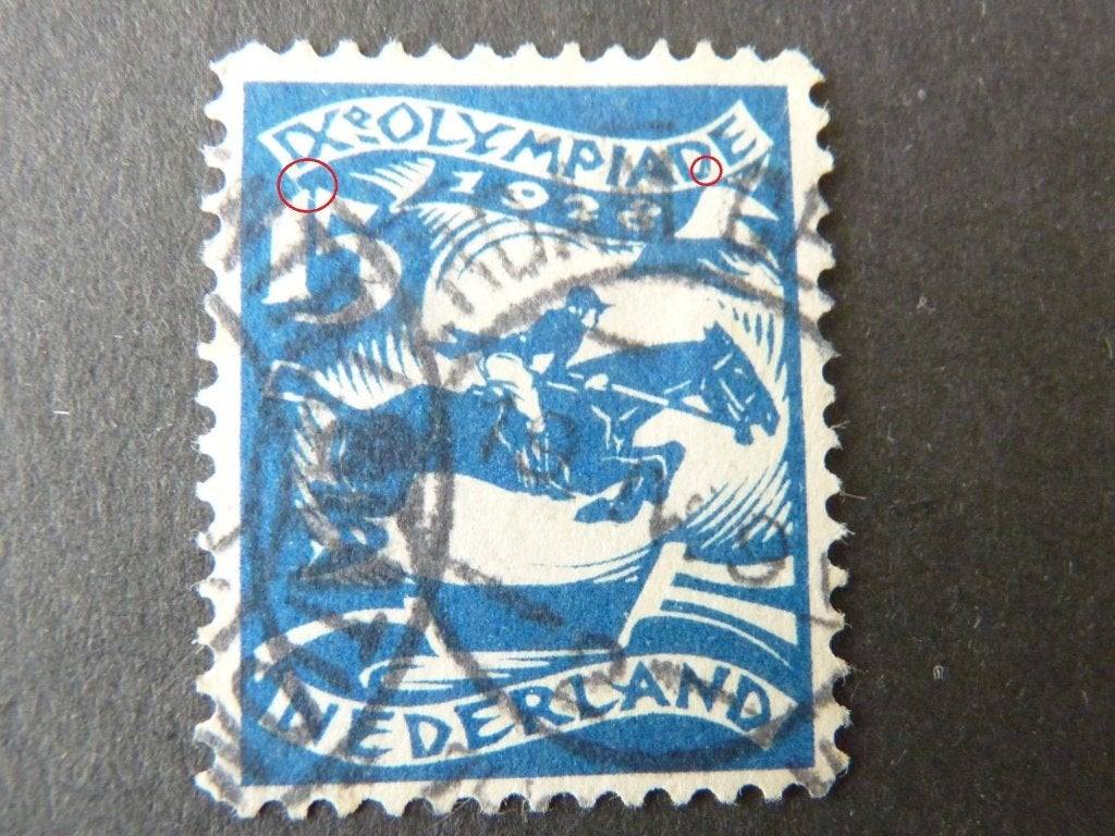 Plaatfout 218 , gestempeld., Verzenden, T/m 1940, Gestempeld