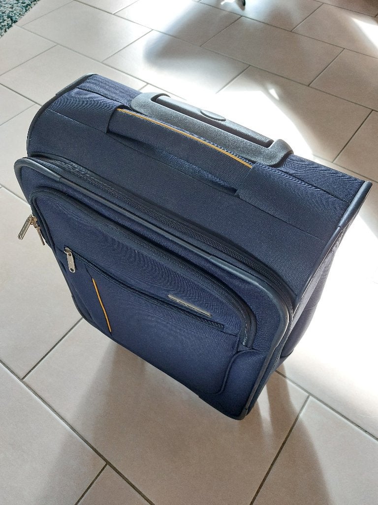 handbagagekoffer, 40 tot 60 cm, Wieltjes, Blauw, Zo goed als nieuw