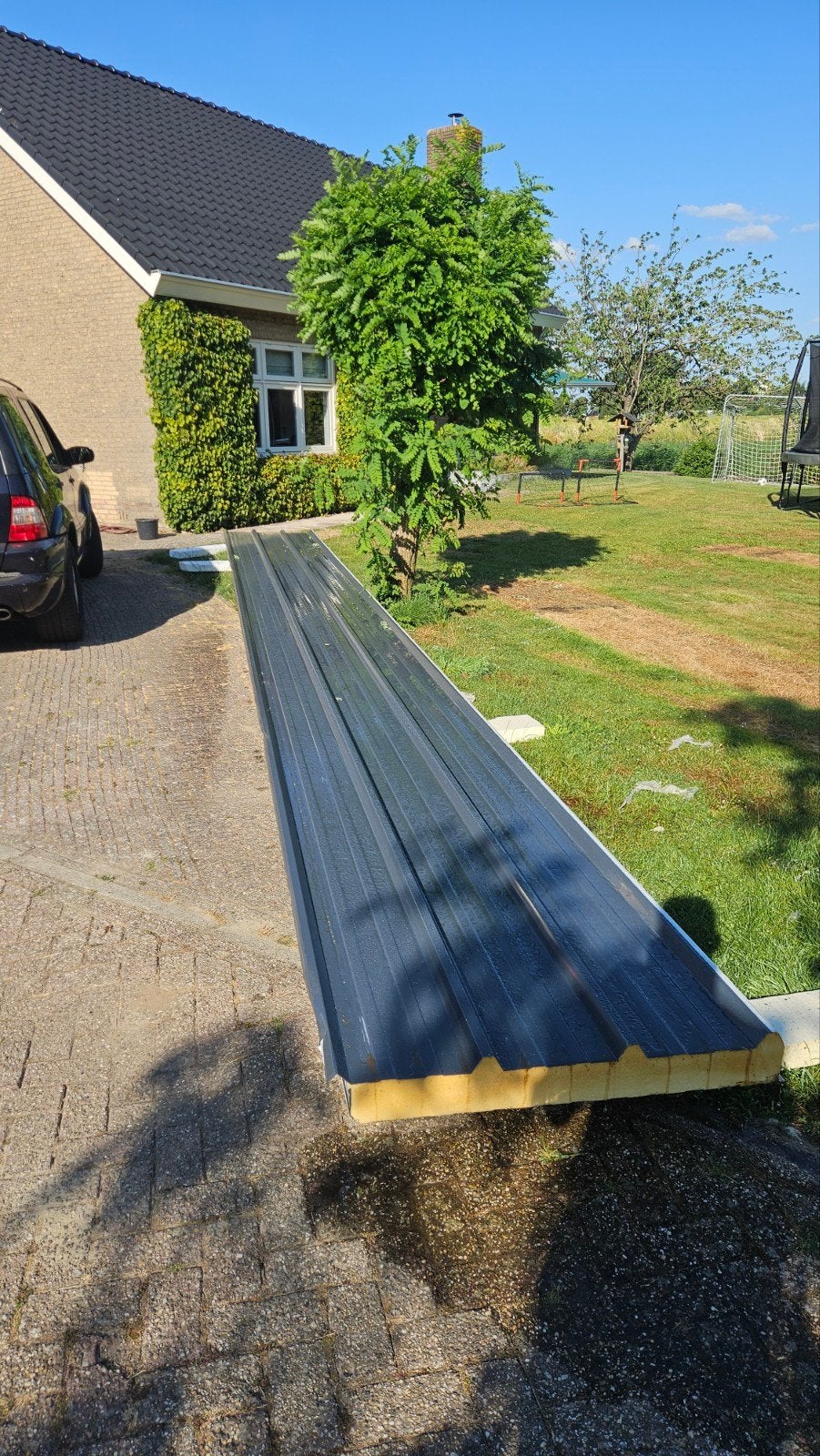 Trapezium dakplaat 100/130, 10 meter lang, Doe-het-zelf en Verbouw, Dakpannen en Dakbedekking, Dakplaat of Dakpanplaat, Zwart