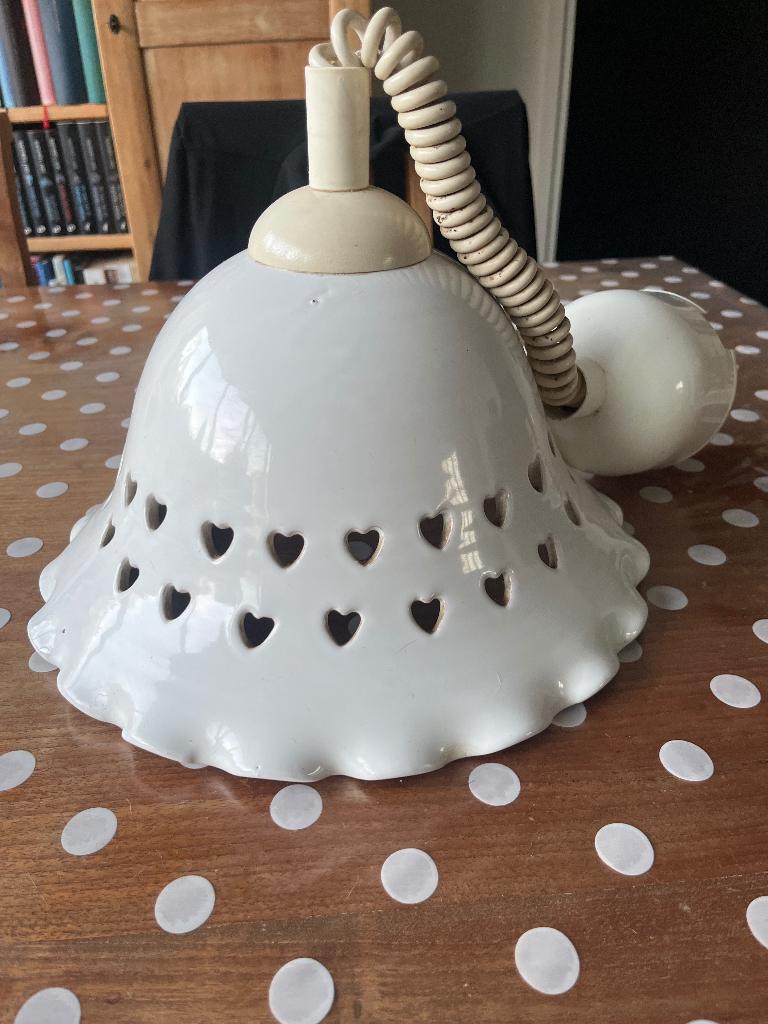 Vintage keramiek hanglamp, Ophalen of Verzenden, Gebruikt, Overige materialen