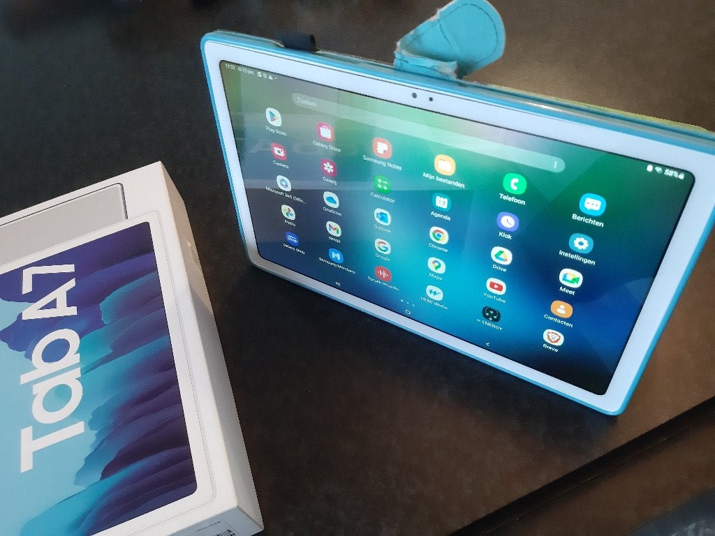 Samsung Galaxy Tab A7 10 inch + hoesje, doos instr. compleet, Computers en Software, Android Tablets, 10 inch, 32 GB, Ophalen of Verzenden