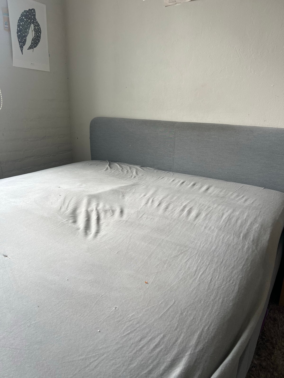 IKEA SLATTUM gestoffeerd bedframe 140x200 cm, Huis en Inrichting, Slaapkamer | Bedden, Ophalen, Gebruikt, Tweepersoons, 140 cm