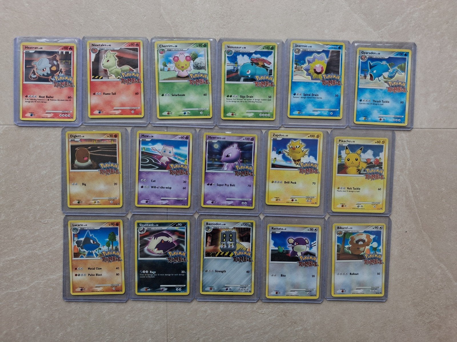 Complete Pokémon RUMBLE TCG set, Ophalen of Verzenden, Gebruikt, Meerdere kaarten