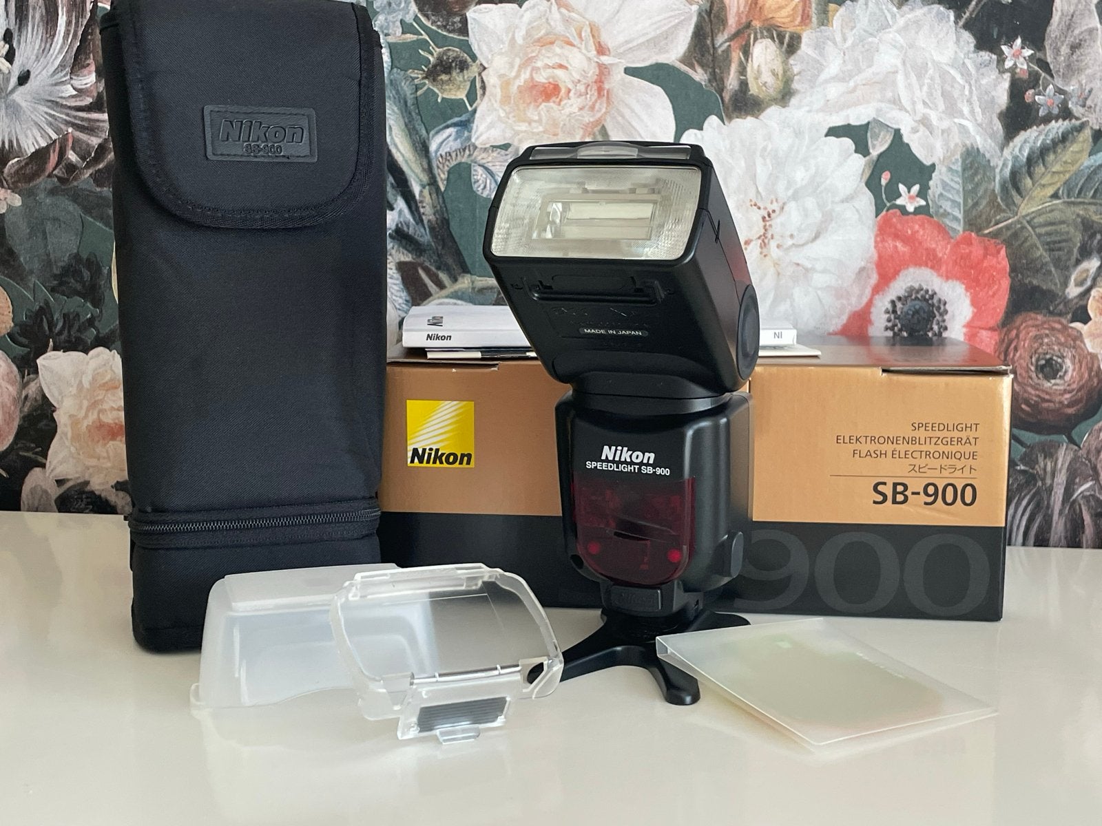 Nikon Speedlight SB-900 flitser met accessoires, Audio, Tv en Foto, Externe flitser, Zo goed als nieuw, Nikon, Kantelbaar