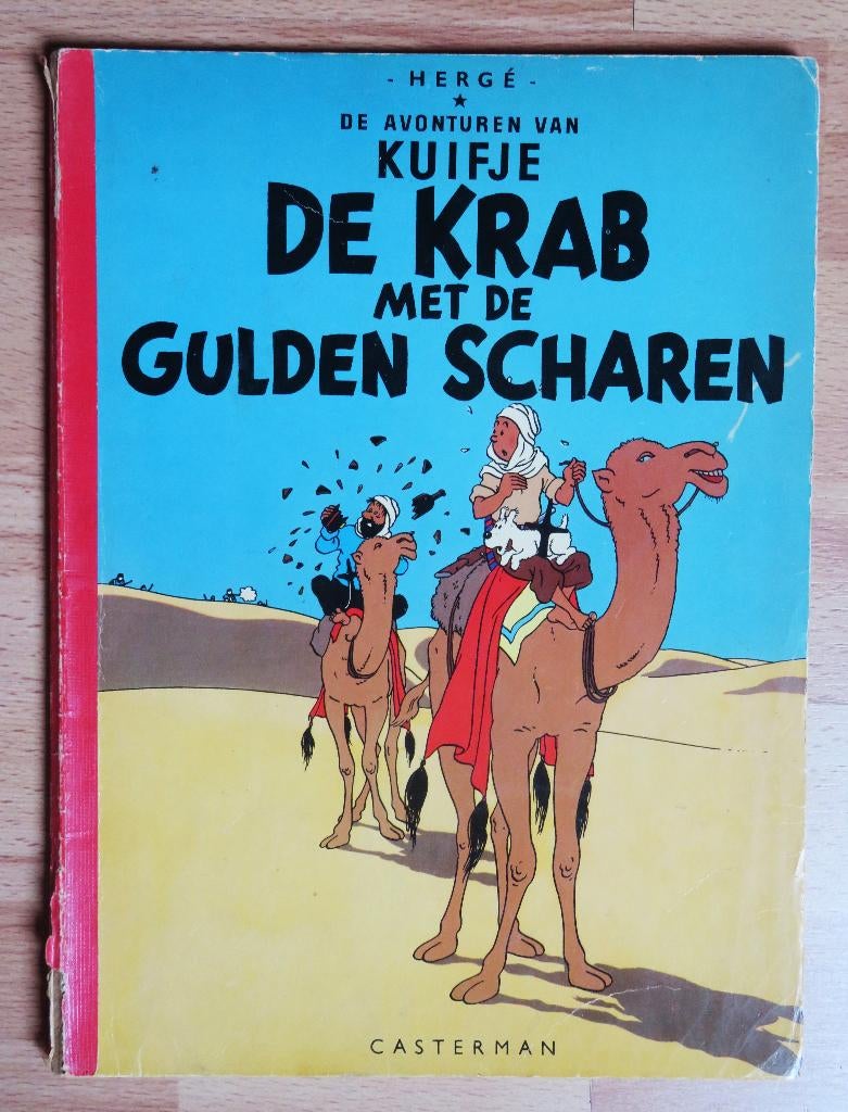 Kuifje: De krab met de gulden scharen ( 1966 rode rug ), Boeken, Eén stripboek, Ophalen of Verzenden, Gelezen