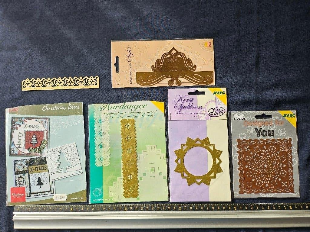 Embossing stencils sjablonen mallen set 492, Ophalen of Verzenden, Zo goed als nieuw, Overige thema's, Pons of Mal