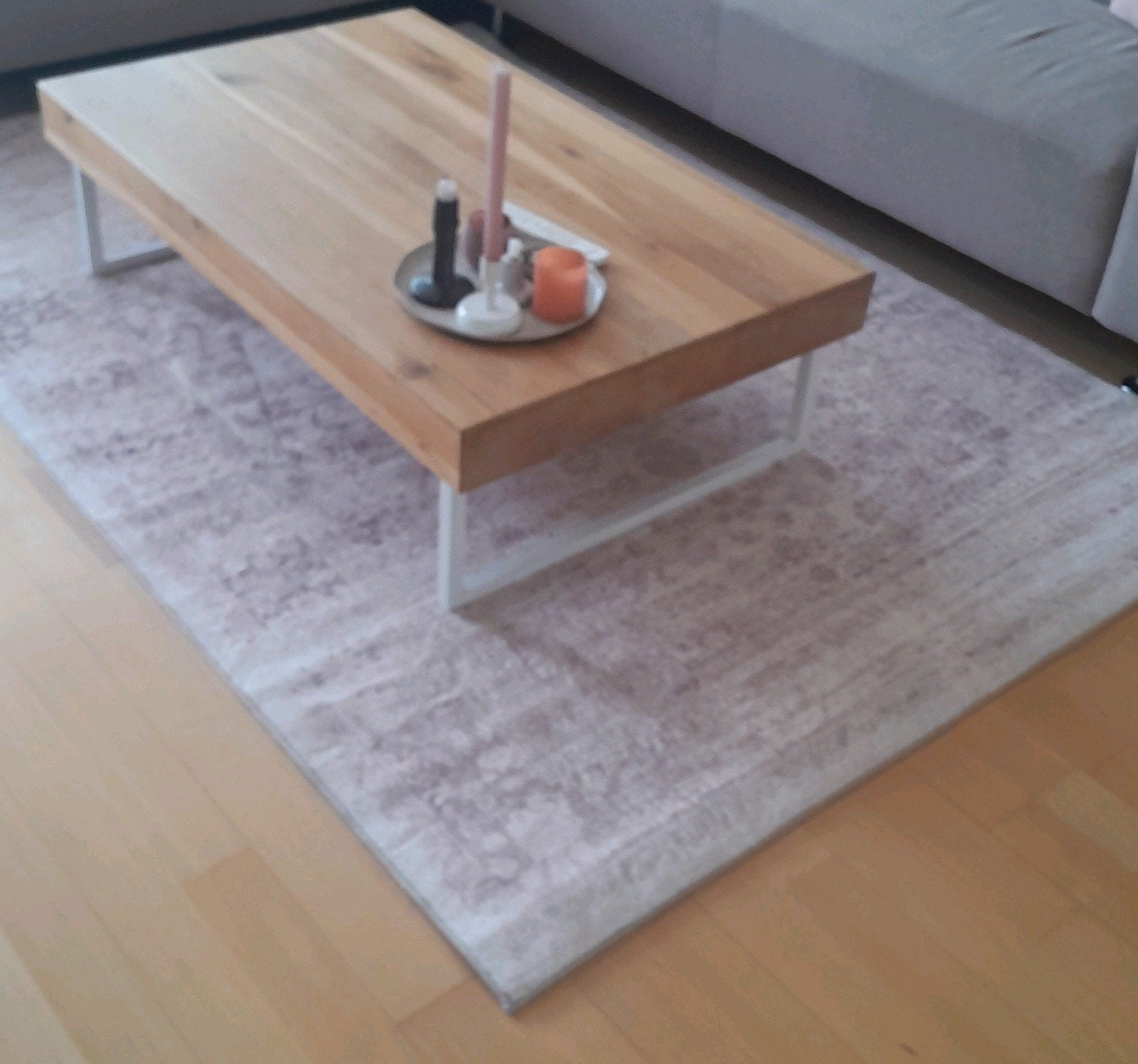 Fluffy vloerkleed 160x200 beige oudroze, Ophalen, Beige, 150 tot 200 cm, 200 cm of meer