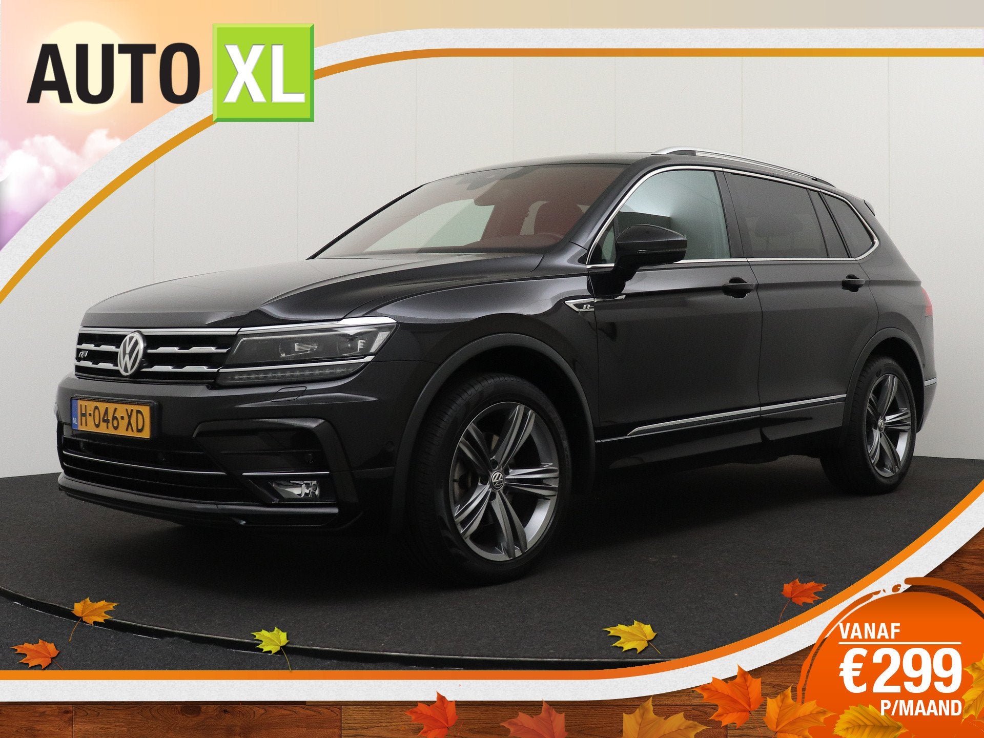 Volkswagen Tiguan Allspace 1.5 150 PK Aut. R-Line 7p. Trekha, Auto's, Dealer onderhouden, 150 pk, Zwart, Origineel Nederlands