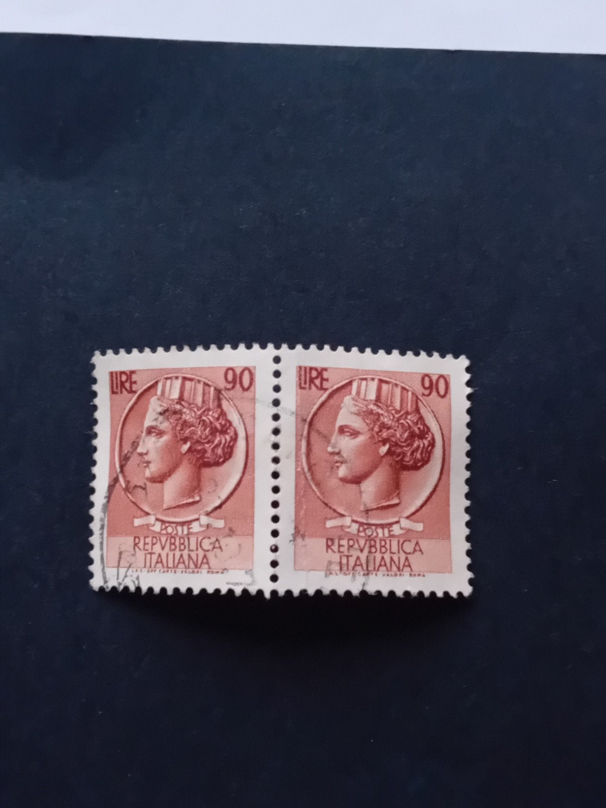 Italiaanse postzegels 90 Lire Republiek Italiana, Ophalen of Verzenden, Gestempeld