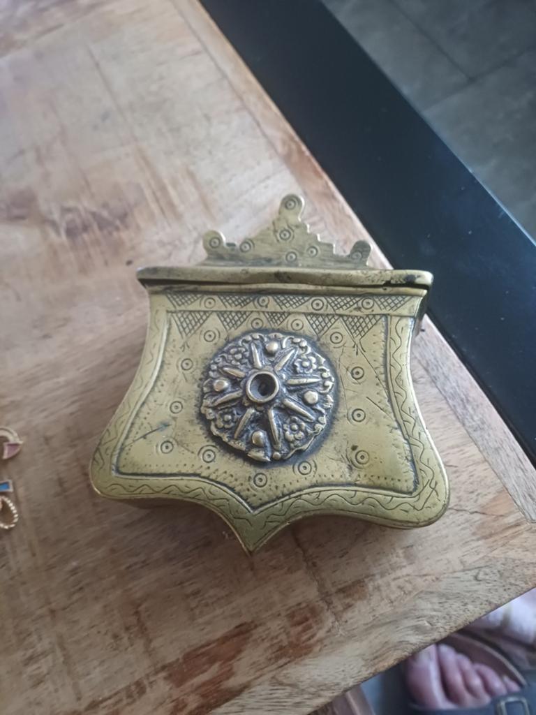 Antieke  turkse  ottoman gun powder brass empire, Ophalen of Verzenden, Landmacht, Nederland