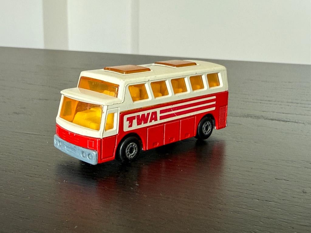 Matchbox Superfast No 65 Airport Coach 1977 "TWA", Ophalen of Verzenden, Gebruikt, Matchbox