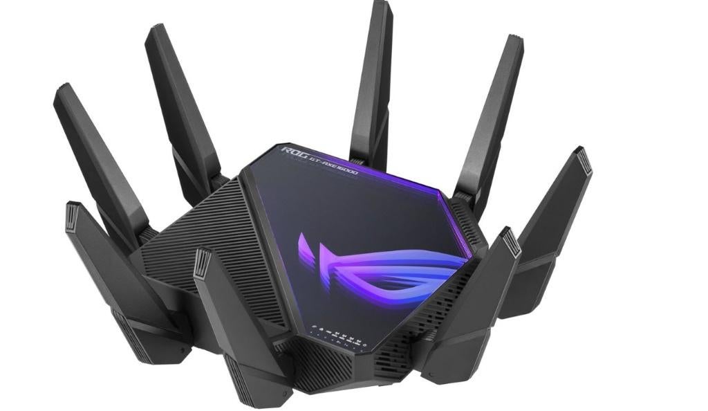 ASUS ROG Rapture GT-AXE16000 + 4 x XT12 Mesh Wifi verst., Computers en Software, Ophalen, Zo goed als nieuw, Router met modem