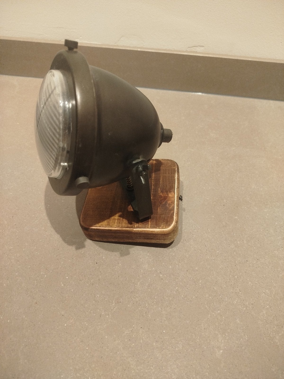 Industriele wand/ plafond spot, Ophalen of Verzenden, Zo goed als nieuw, Hout