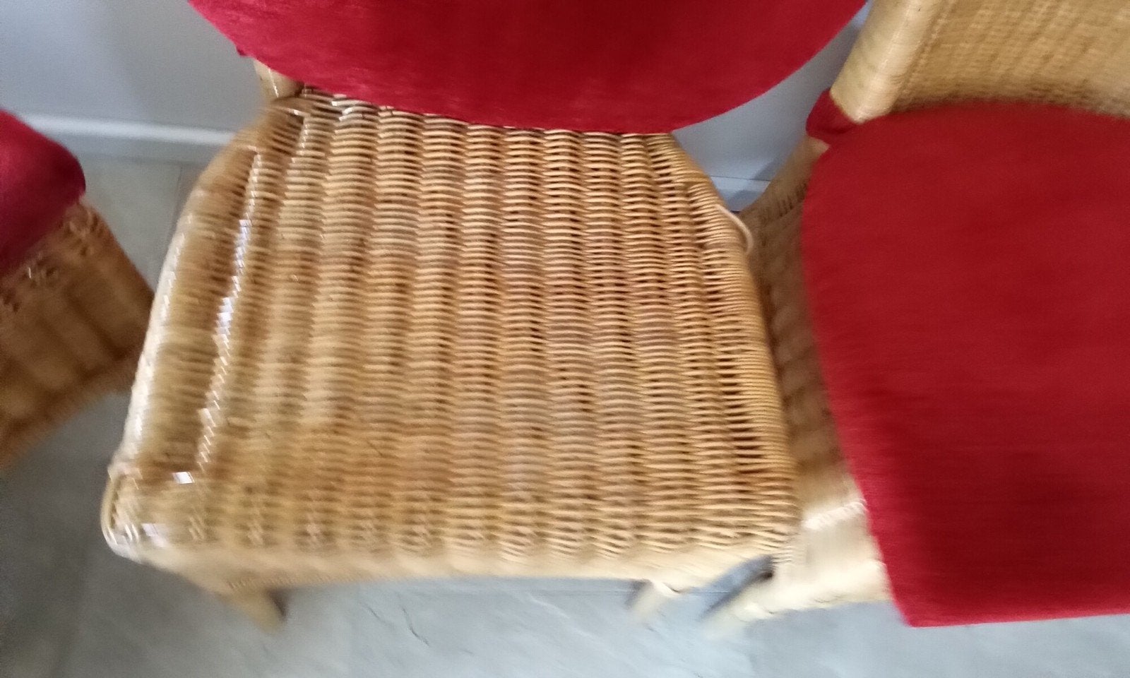 4 stevige rotan rieten stoelen, Huis en Inrichting, Stoelen, Ophalen of Verzenden, Gebruikt, Bruin, Twee