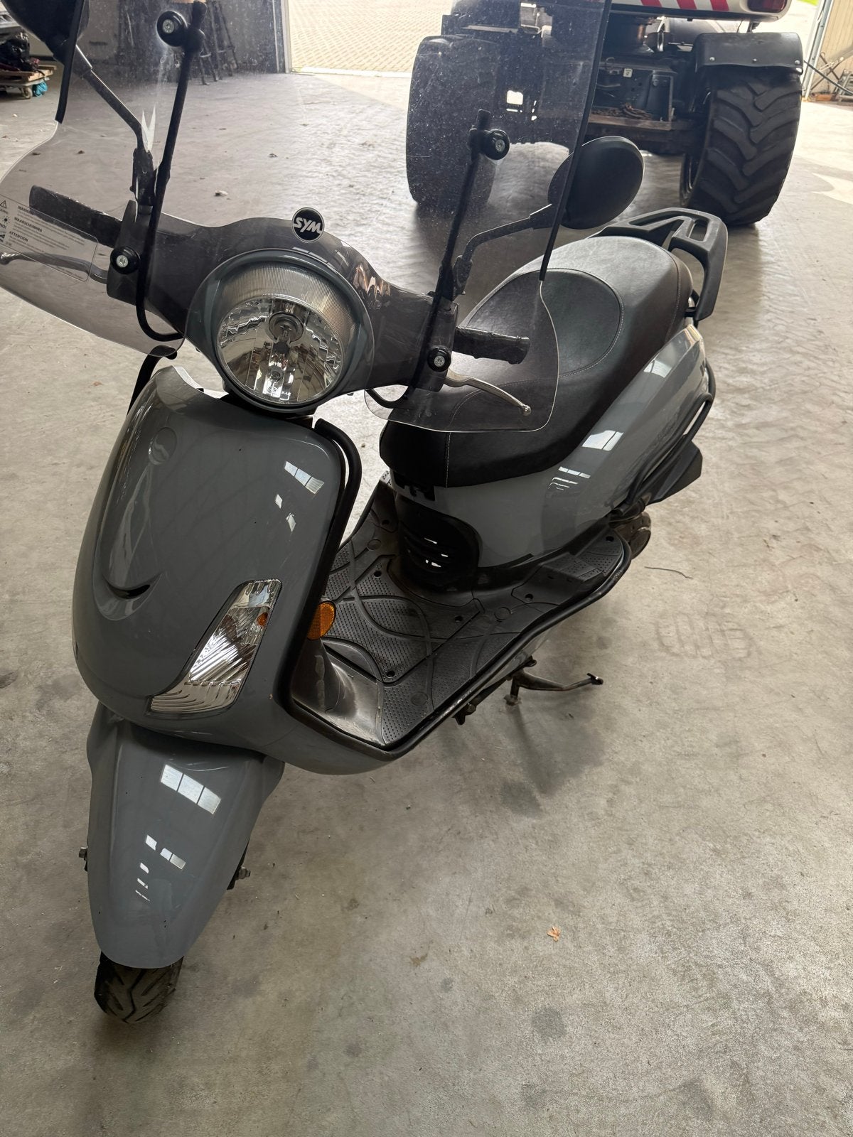 Sym Fiddle scooter - Grijs,, Fietsen en Brommers, Scooters | SYM, Ophalen, Gebruikt, Benzine, Fiddle