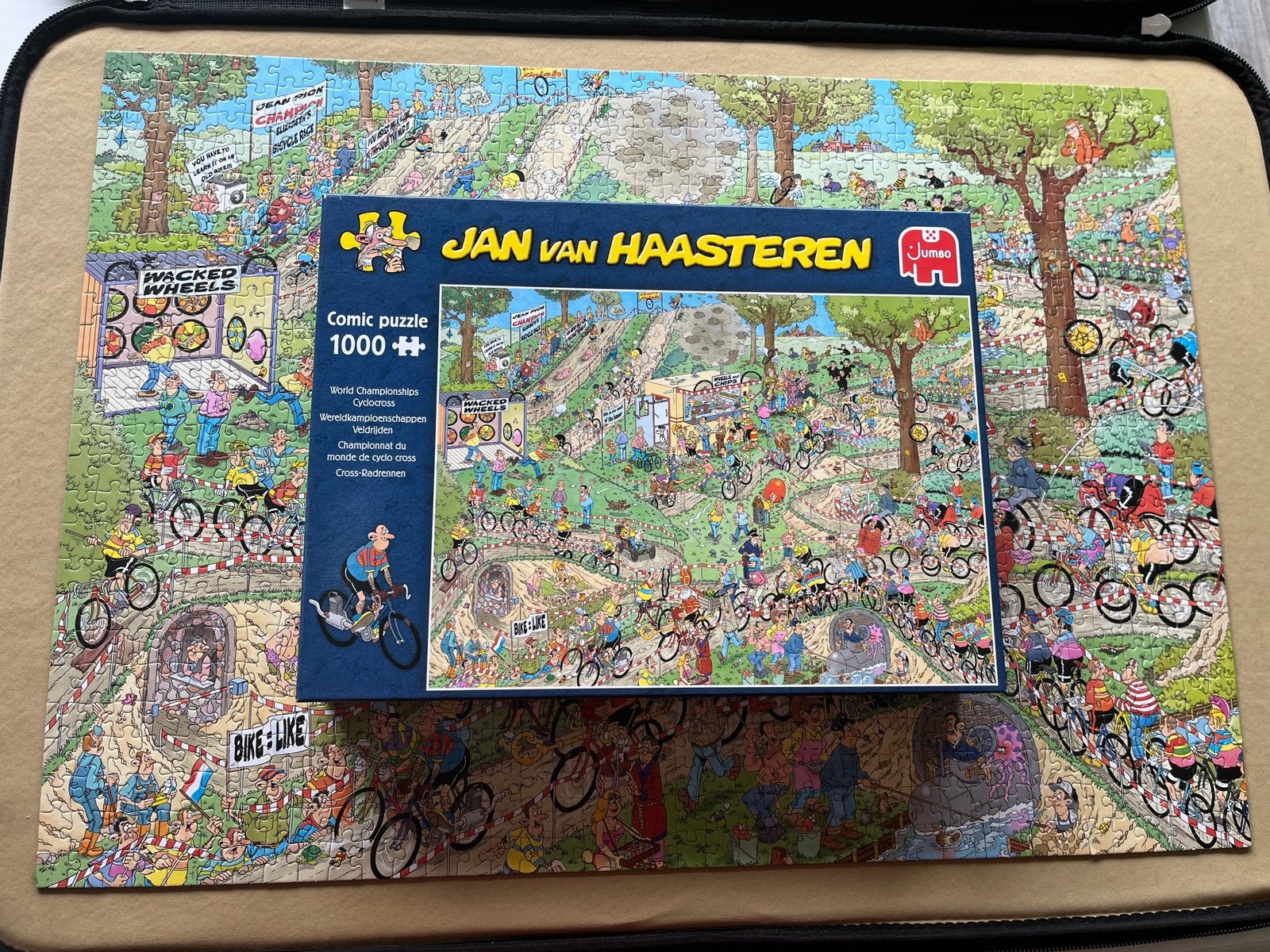 Jan van Haasteren- wereldkampioenschap veldrijden, Ophalen of Verzenden, 500 t/m 1500 stukjes, Gebruikt, Legpuzzel