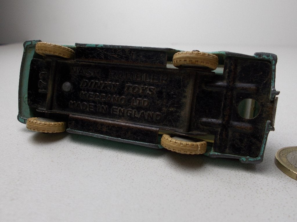 1958 Dinky Toys 173 NASH RAMBLER (TURQUOISE), Ophalen of Verzenden, Gebruikt, Auto, Dinky Toys