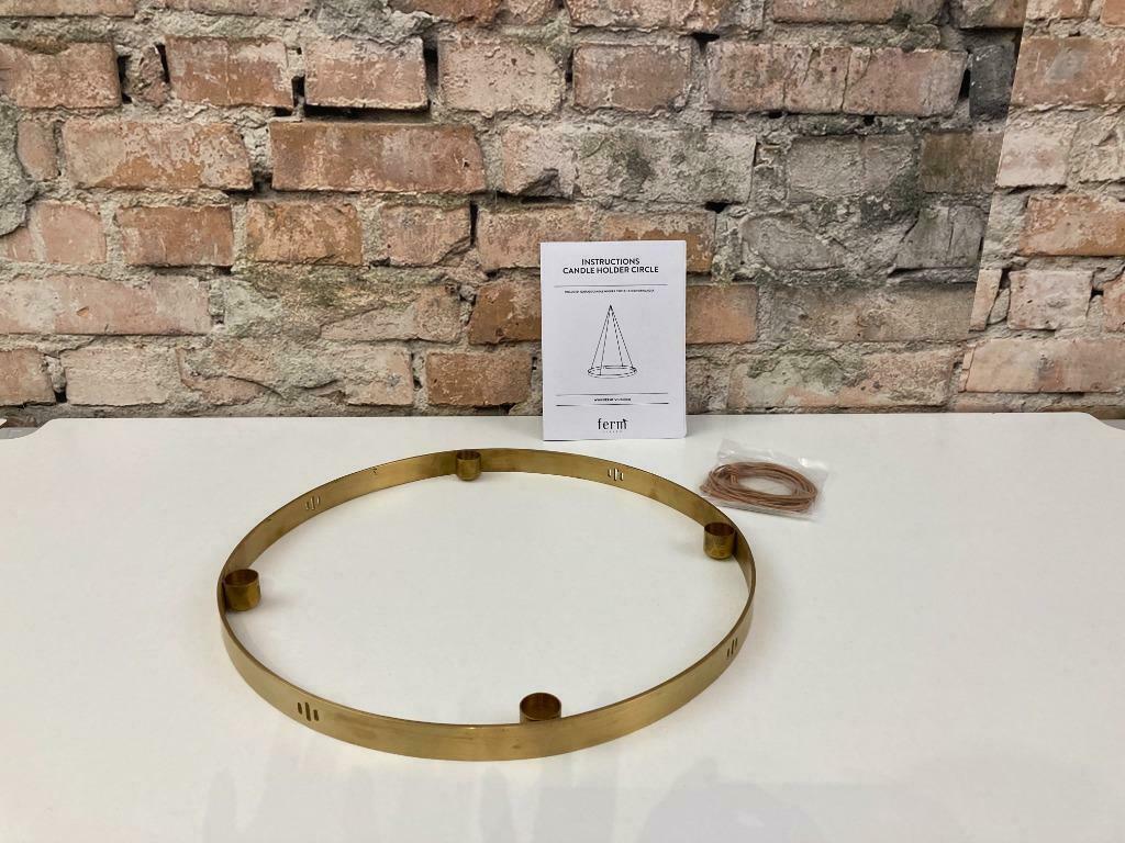 Ferm Candle Holder Circle bij TheReSales, Ophalen of Verzenden, Zo goed als nieuw, Metaal, Kandelaar