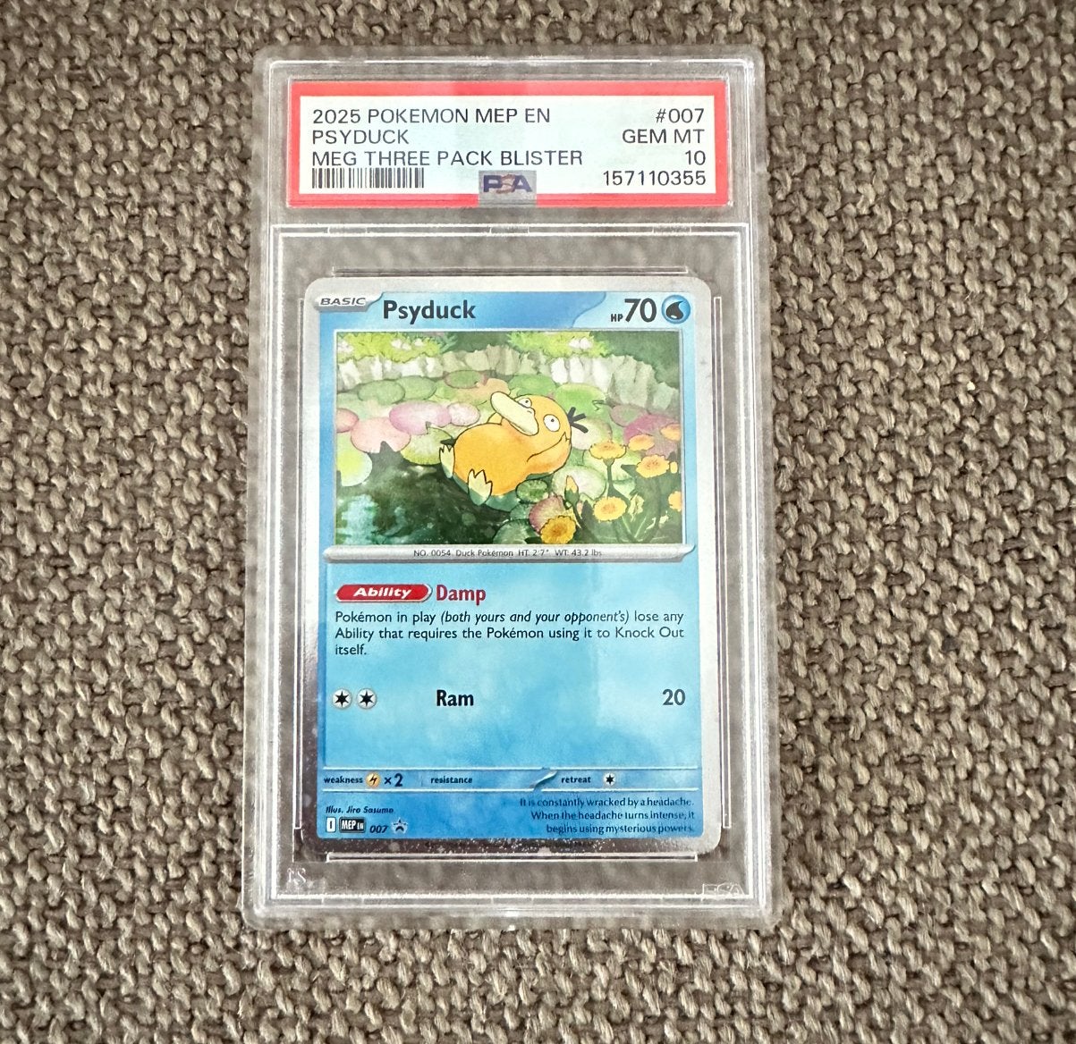Psyduck promo Mega Evolution PSA 10, Hobby en Vrije tijd, Verzamelkaartspellen | Pokémon, Ophalen of Verzenden, Nieuw