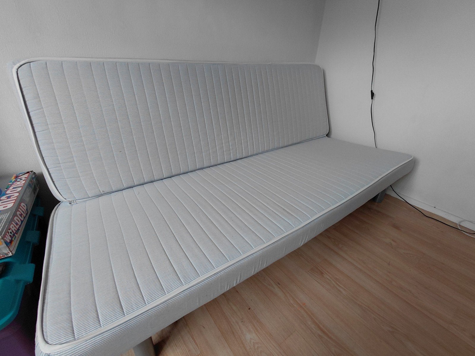 Grijze bedbank, Ophalen, Gebruikt, Tweepersoons, 200 cm
