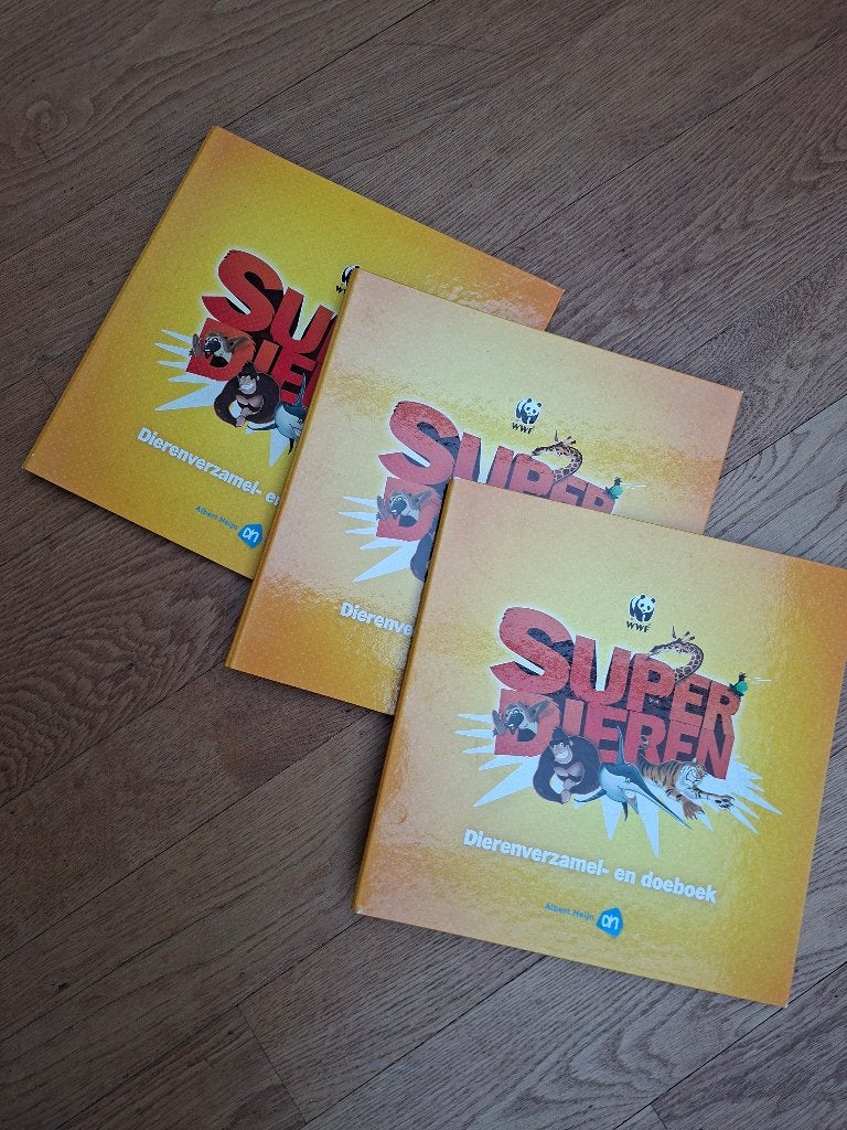 AH Super dieren WWF Dierenverzamel- en Doeboek (204-geel), Albert Heijn, Ophalen of Verzenden