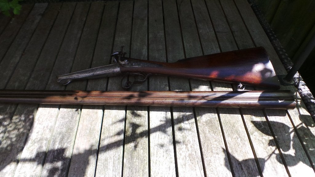 In mooie staat penvuur zwartkruit jachtgeweer. 1870, Verzamelen, Verzenden, Landmacht, Overige gebieden, Overige typen