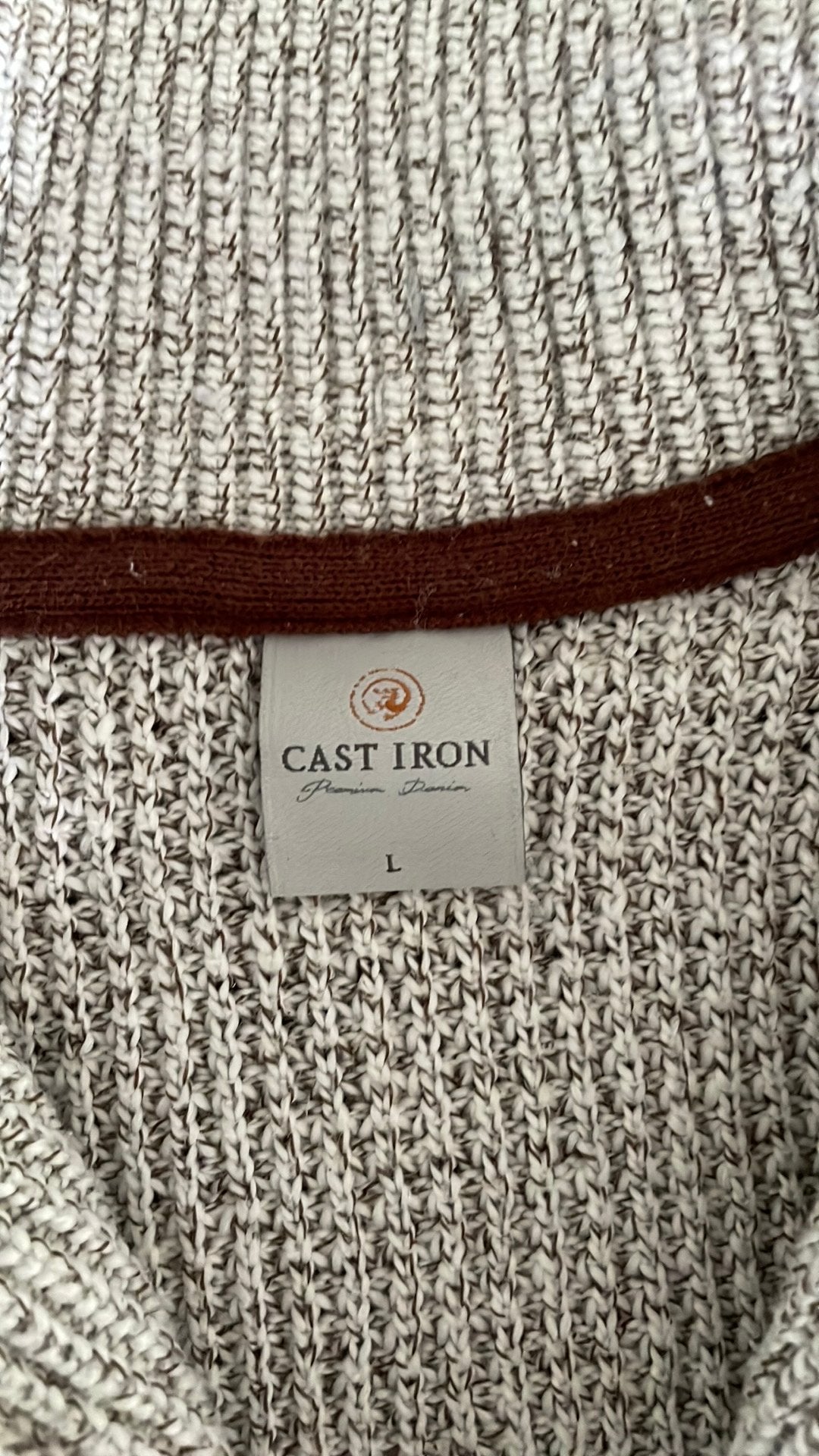 Cast Iron gebreide trui maat L, Ophalen of Verzenden, Zo goed als nieuw, Maat 52/54 (L)