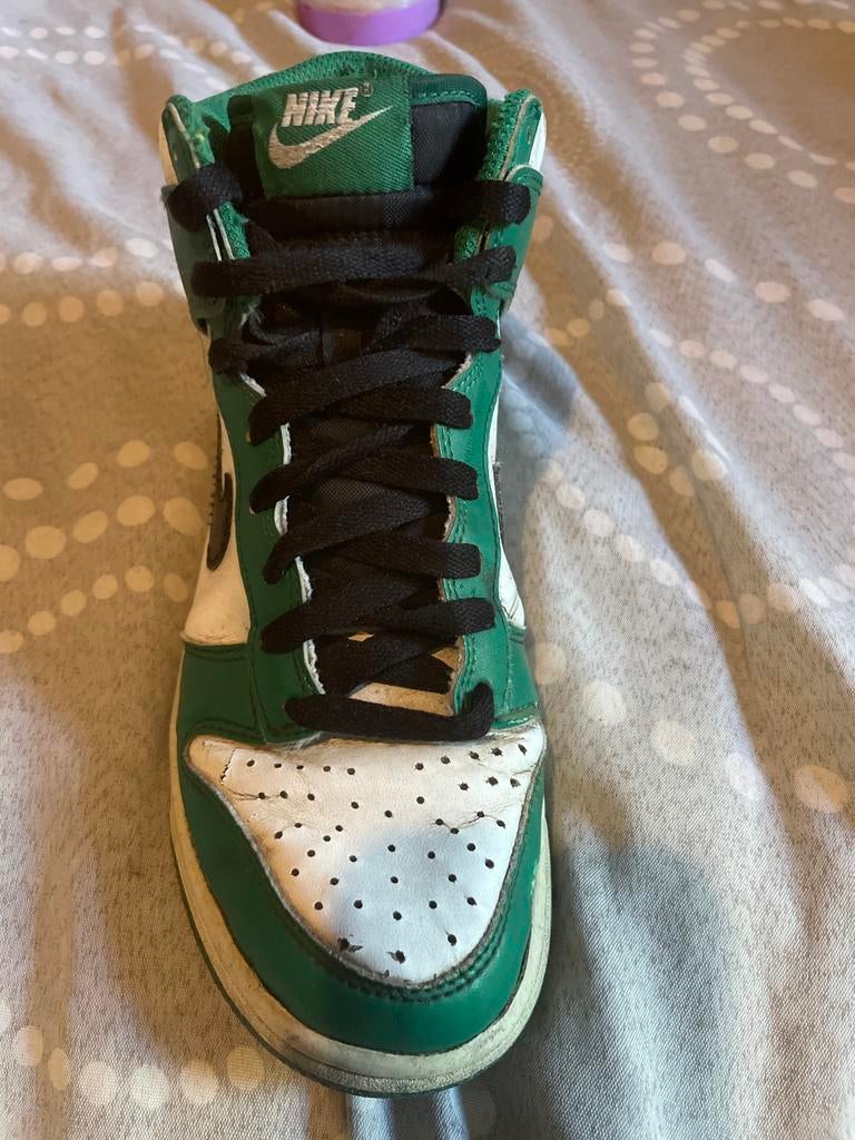 Nike Dunk High Groen/Wit - Maat 37, Ophalen, Gedragen, Overige kleuren