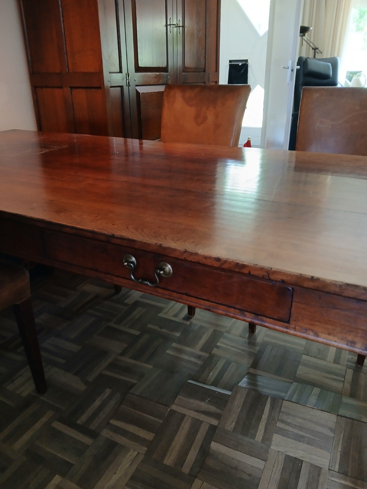 Massief houten tafel, Antiek en Kunst, Antiek | Meubels | Tafels, Ophalen