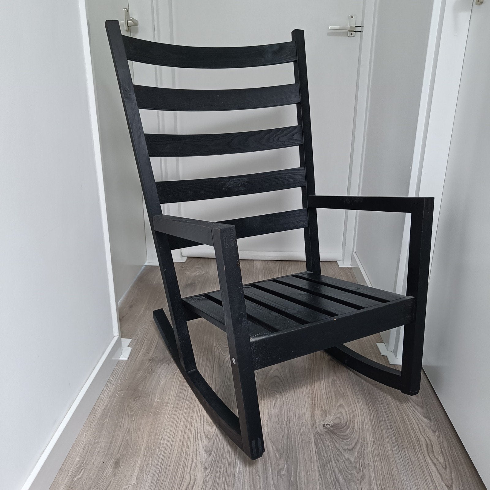 Schommel stoel zwart, Ophalen, Gebruikt, Zwart, Eén