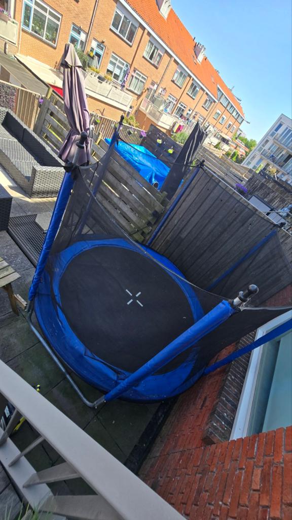 Trampoline - gebruikt en gratis af te halen!, Ophalen, Gebruikt